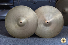 Load image into Gallery viewer, 1970s A. Zildjian 14&quot; &quot;Hollow Ink Stamp&quot; Hi-Hat Cymbals 840/960g
