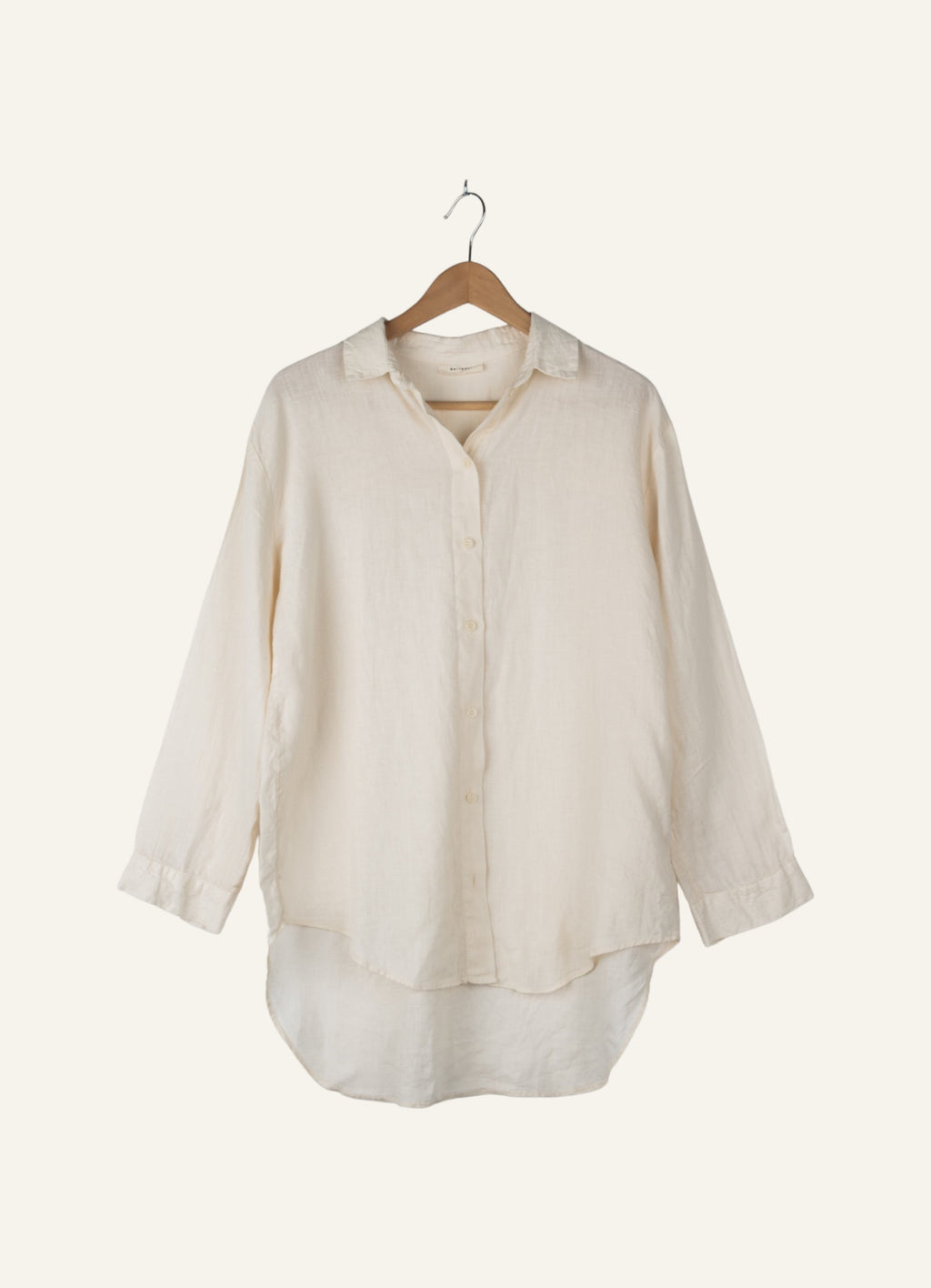 Esther Linen Shirt Vanilla – preloved by dariadéh