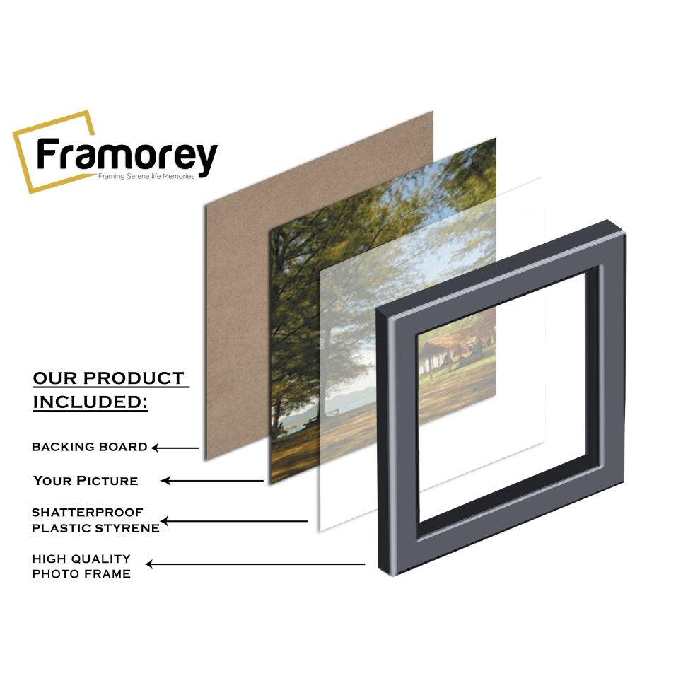 Square Size Walnut Wooden Picture Frames Big Step Style