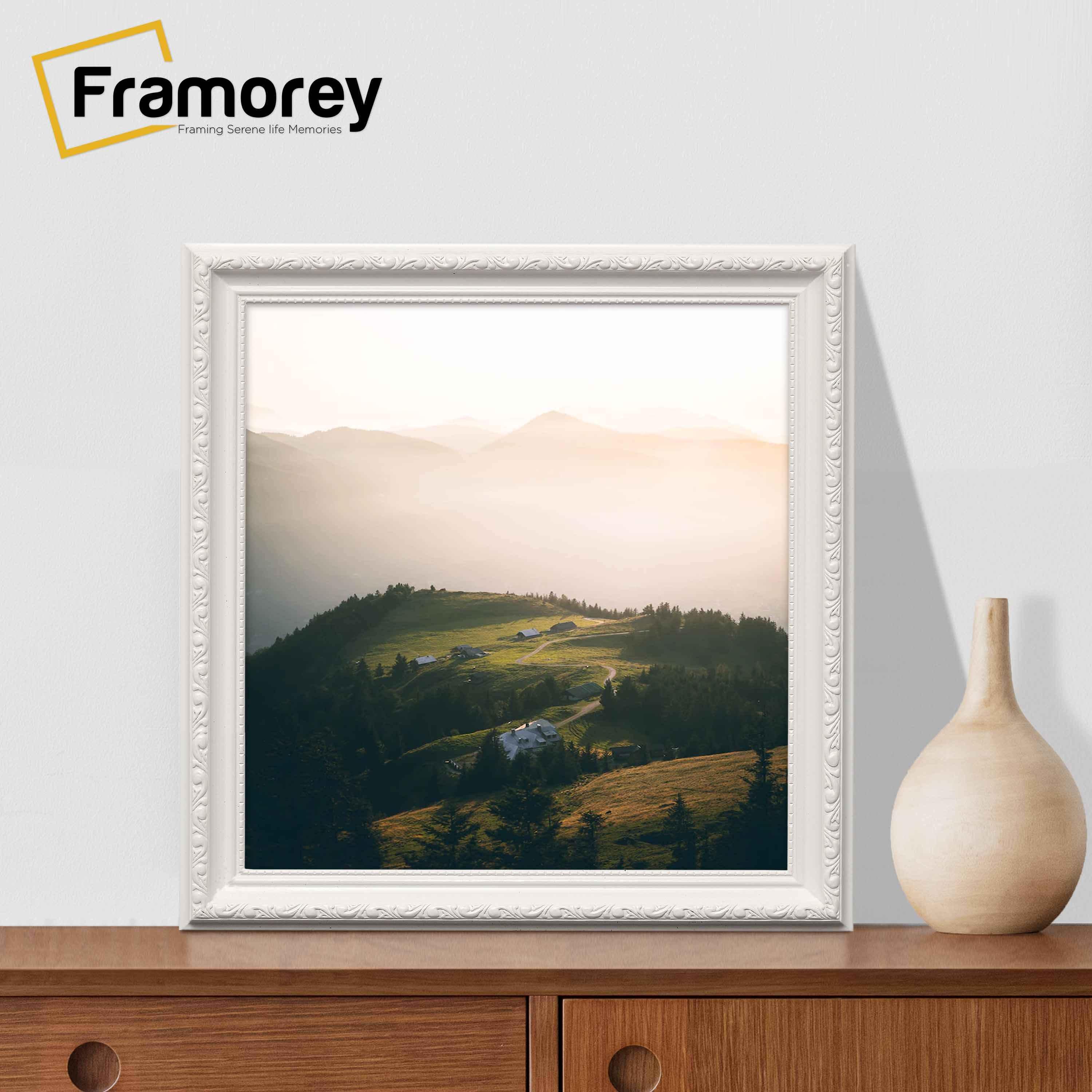 Square Size White Shabby Picture Frame Photo Frames