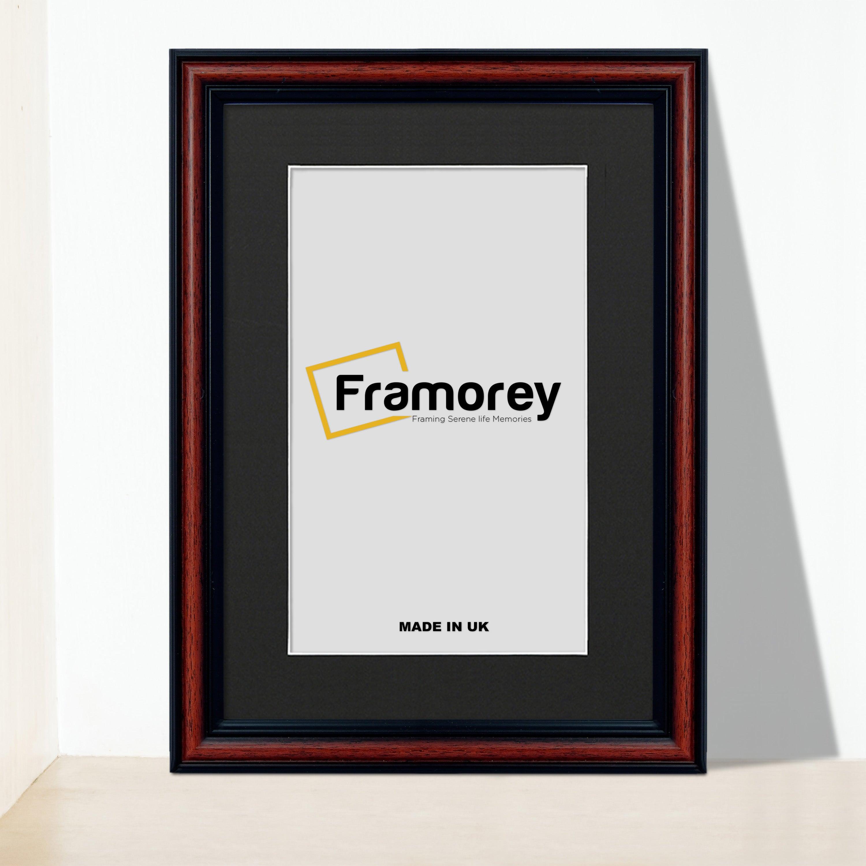  Walnut Picture Photo Frames with Black Mount