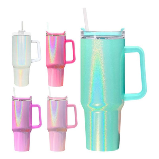 Floral Boho Personalized Stainless Steel Tumbler with Straw – Squishy Cheeks