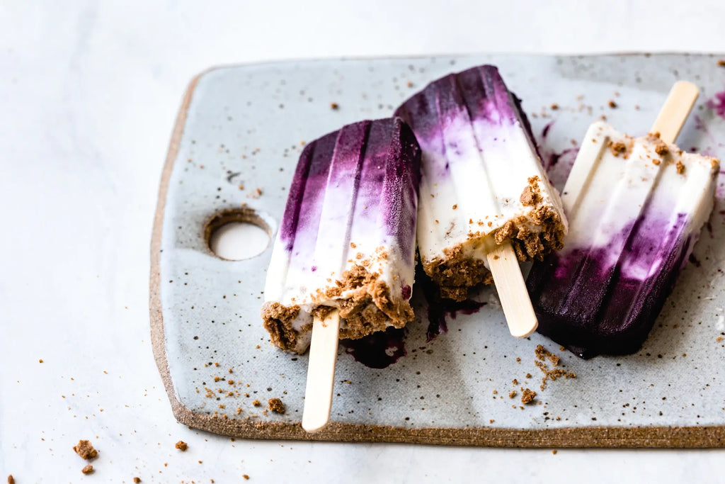 Vermont Creamery Blueberry Cheesecake Popsicles