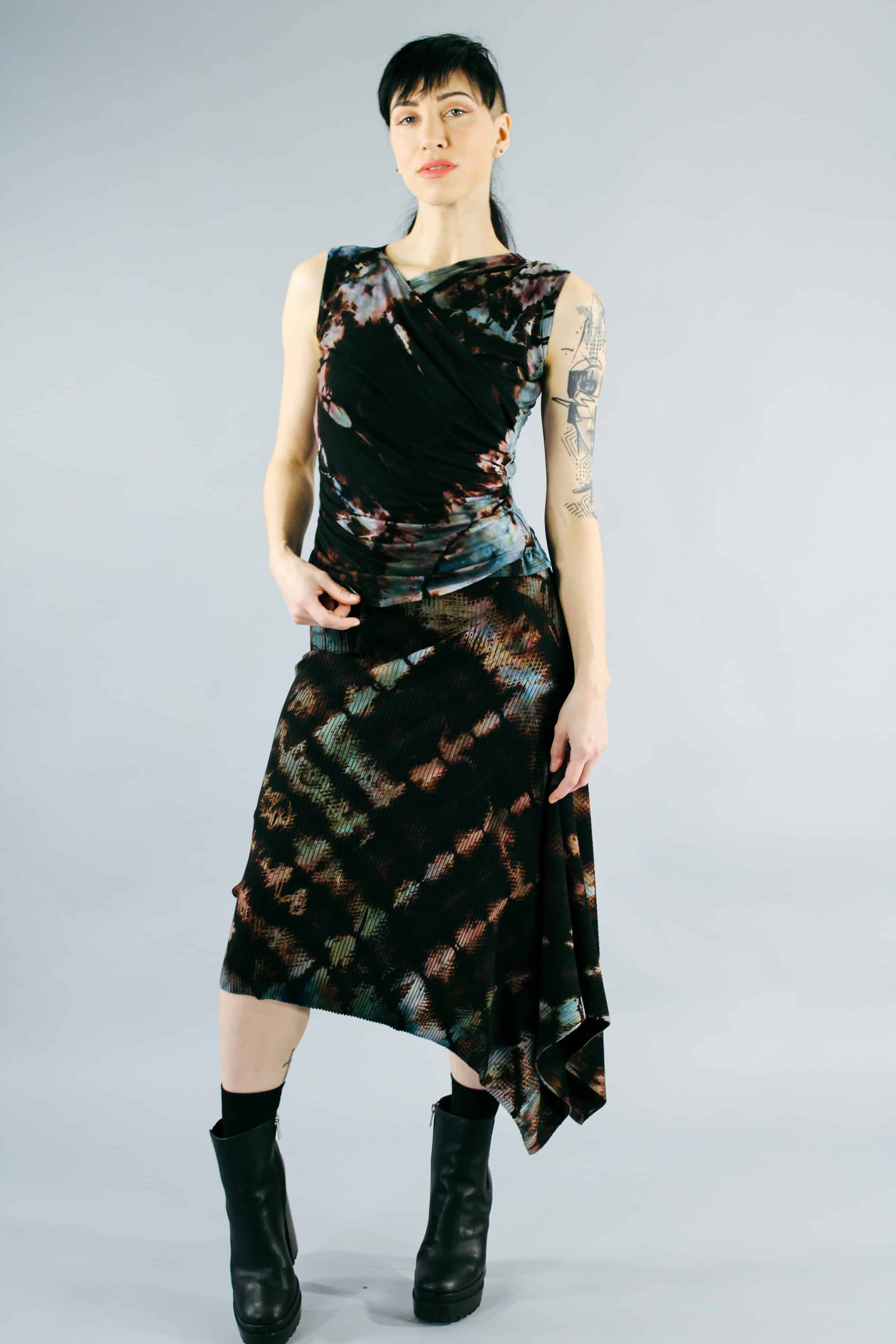 Slant Skirt•Rib•Stormy Spiral