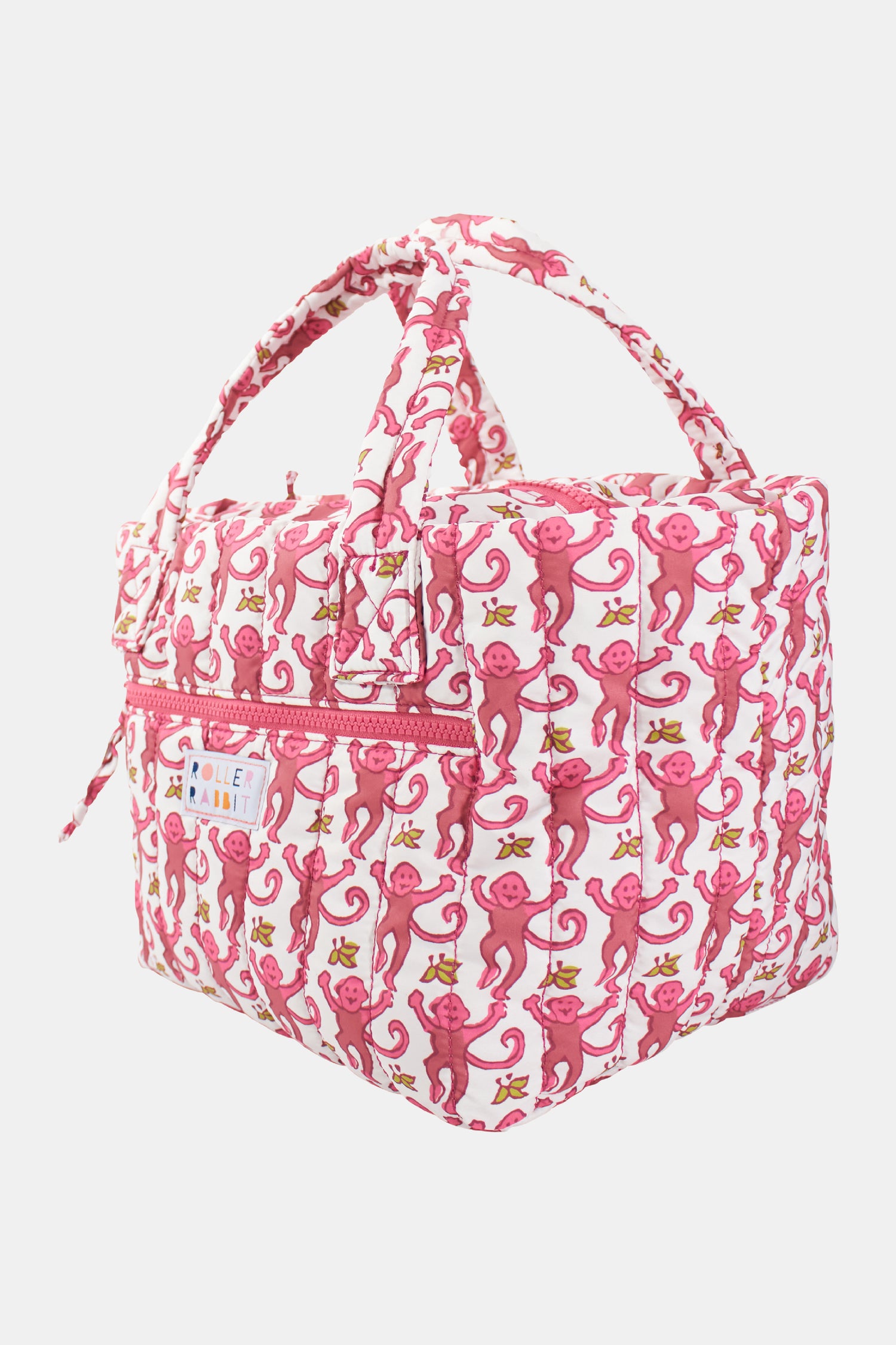Roller Rabbit Monkey Small Quilted Tote