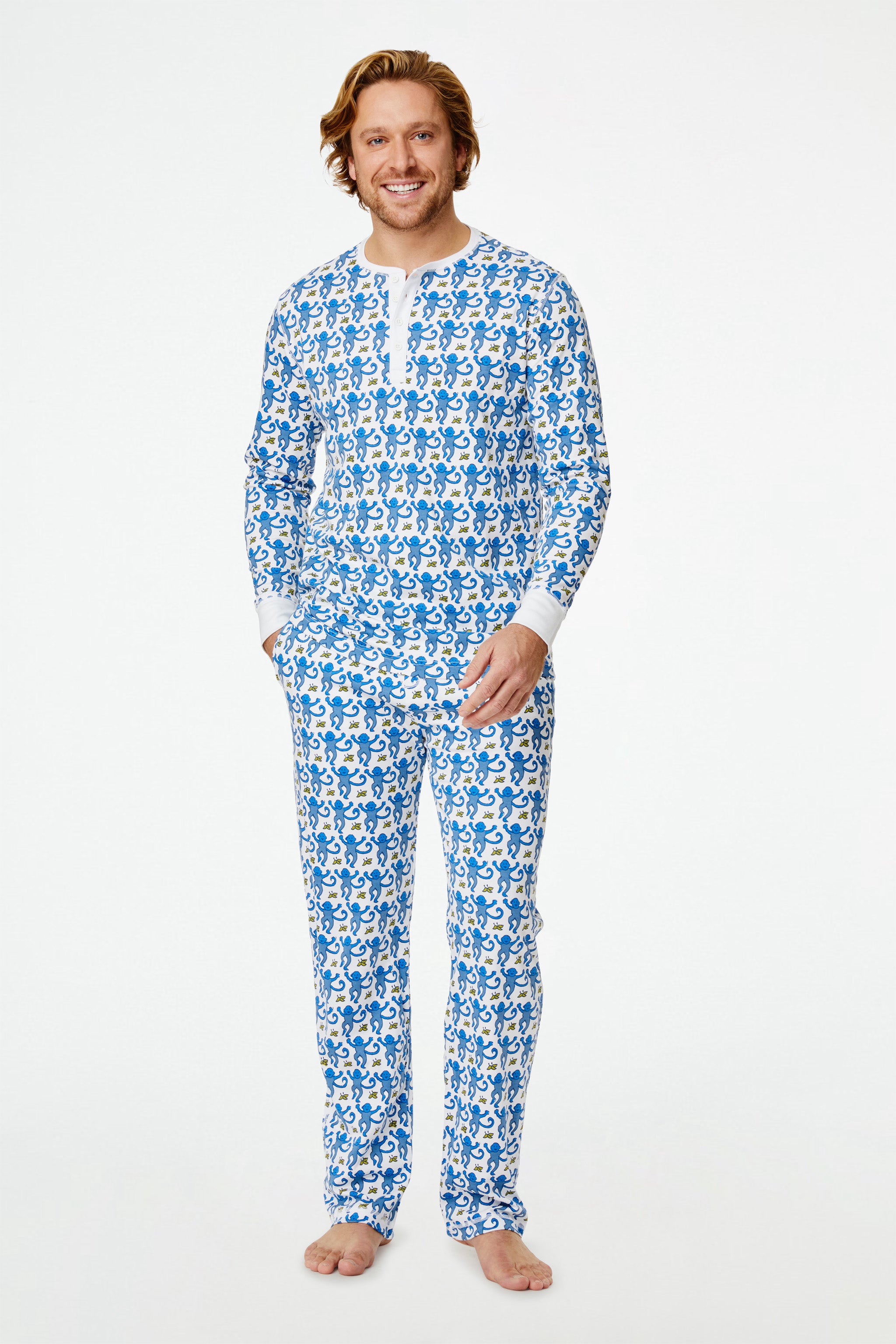 Mens Monkey Spencer Pajamas | Roller Rabbit