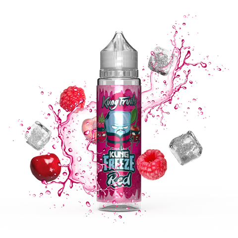 e-liquide_50_ml_français_L'image_affiche_un_flacon_transparent_d'e-liquide_KUNG_FREEZE_Red_de_la_gamme_Kung_Fruits_avec_une_étiquette_vibrante_montrant_une_framboise_animée_et_un_personnage_de_samouraï._Autour_du_flacon,_des_framboises_juteuses,_des_glaçons_cristallins_et_un_splash_énergique_de_liquide_rose_se_détachent_sur_un_fond_noir_et_gris_avec_des_lignes_numériques_évoquant_la_vitesse_et_la_fraîcheur._Cette_présentation_visuelle_est_conçue_pour_souligner_la_fraîcheur_glacée_et_le_goût_intense_des_framboises_que_l'on_peut_attendre_du_produit.