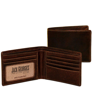 Jack Georges Leather Voyager Bifold Wallet- 7301 - Lieber's Luggage  - House Of Jack Wallet