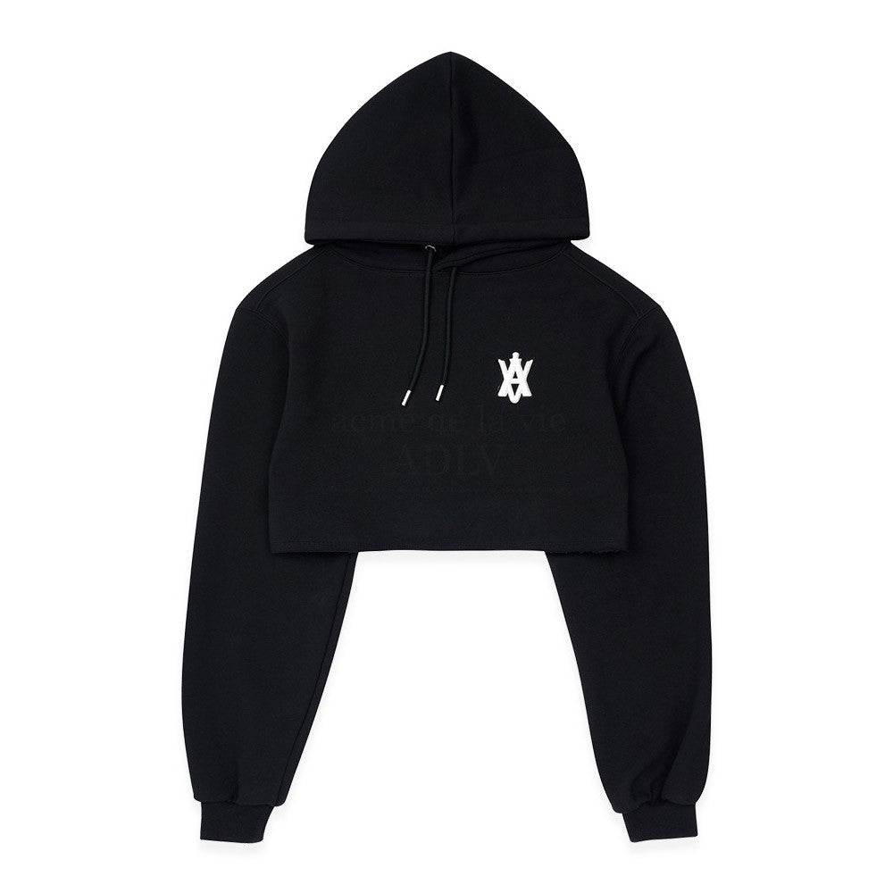  [ADLV] (LISA Random 1 Out of 5 Gifts) Laurel A Logo Emblem Boots  Cut Sweat Pants [Black]