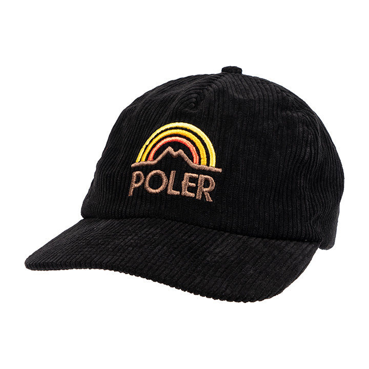 大流行中！ Poler アウトドア MTN HAT Rainbow Hat Cap MTN Black