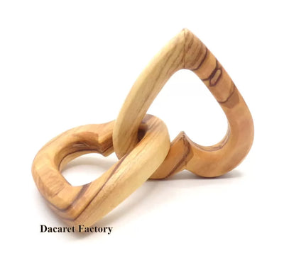 Olive Wood Connected Hearts | A Great Gift on Valentine, Engagement and Wedding