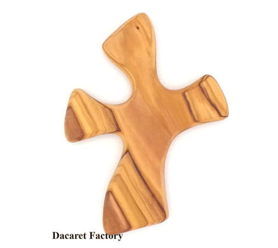Healing Cross | Olive wood | 5” fits perfectly in the hand for praying, driving or working, Comfort cross | Holding Cross