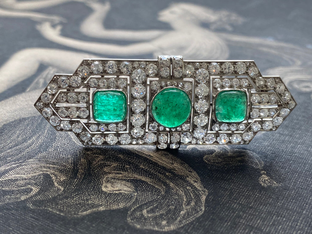 Boucheron Art Deco Platinum, Emerald and Diamond Brooch– Park Avenue ...
