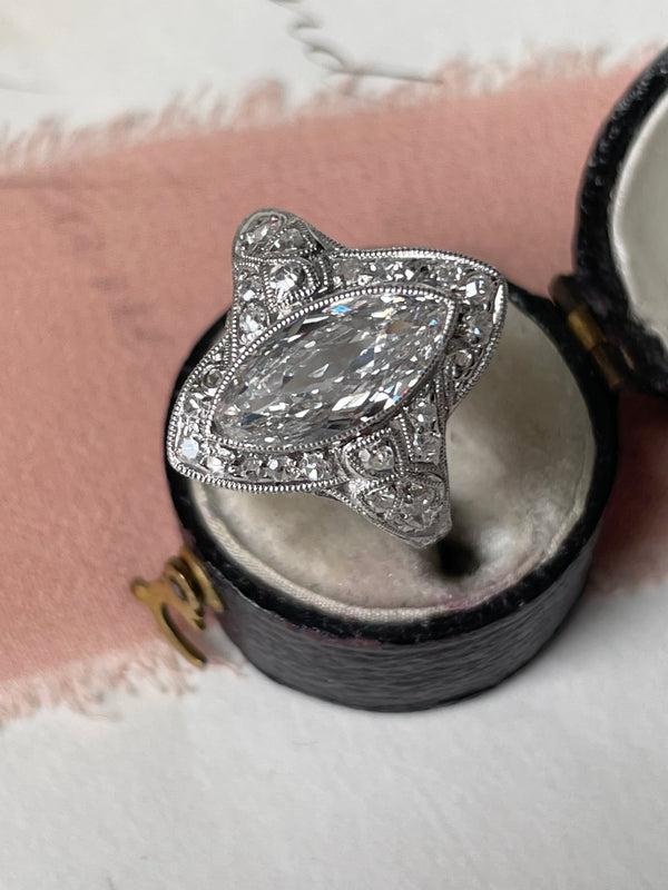 Art Deco .30ct Diamond 'Toi et Moi' Ring – Butter Lane Antiques