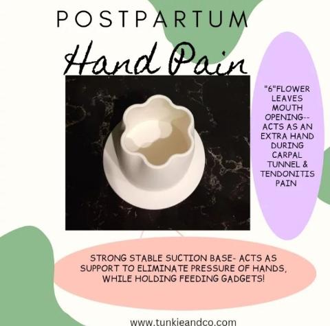 baby bottle holder for postpartum hand pain and postpartum hand and wrist issues
