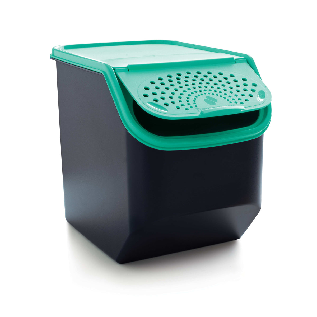 Tupperware Potato Storage Box 5.5L Black Turquoise Kitchen Storage