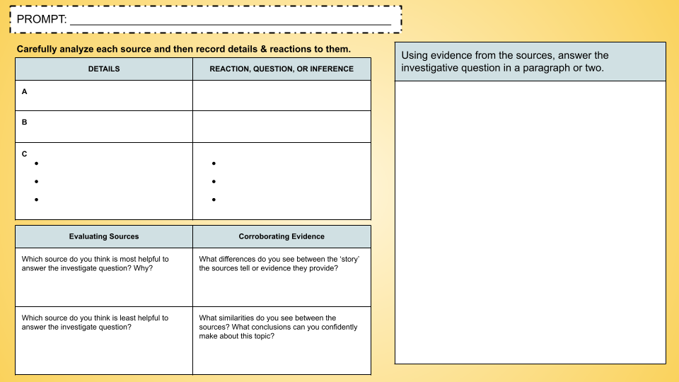 how to teach with primary sources