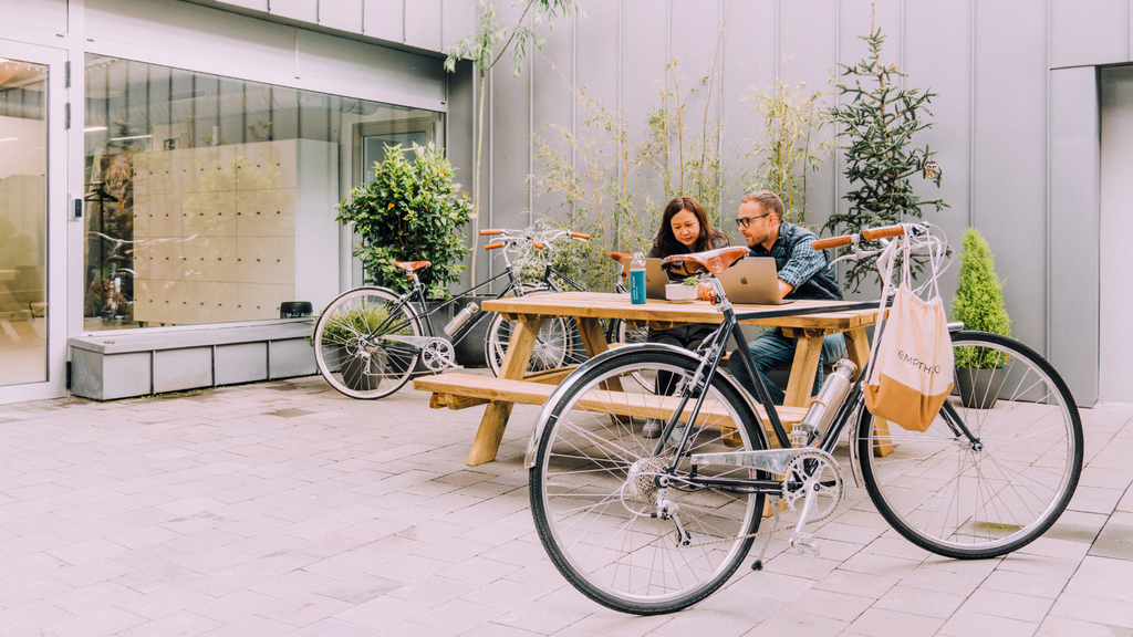 Capri e bike in the office