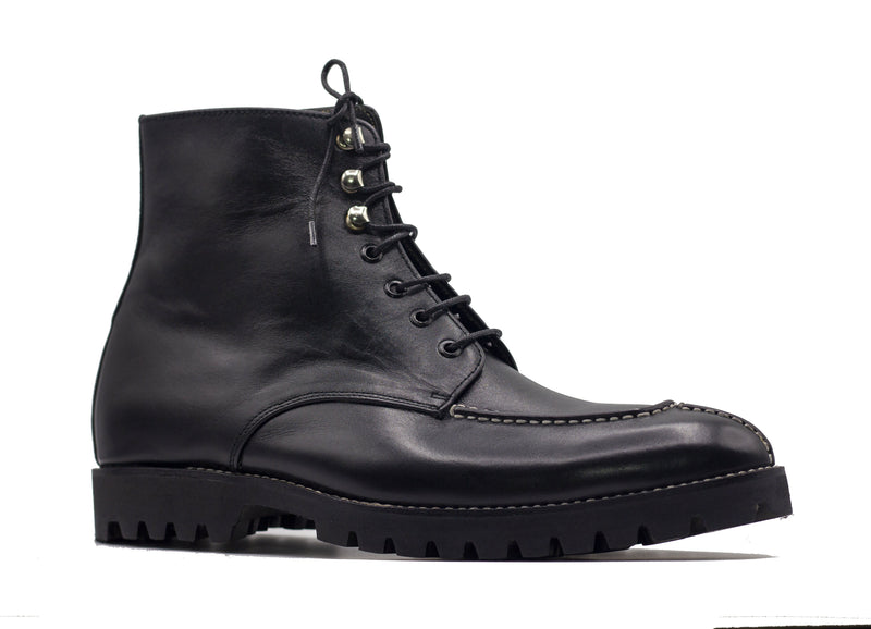 Men Black Leather Boots, Split Toe Boots - Eastern Hides