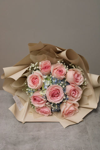 pink rose hydrangea bouquet vancouver