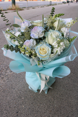 Tinted Blue Rose Bouquet