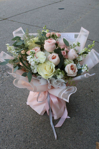 Luxury Pink Garden Rose Bouquet