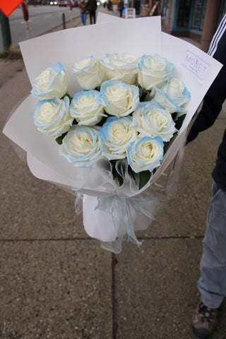 Blue Tinted Rose Bouquet