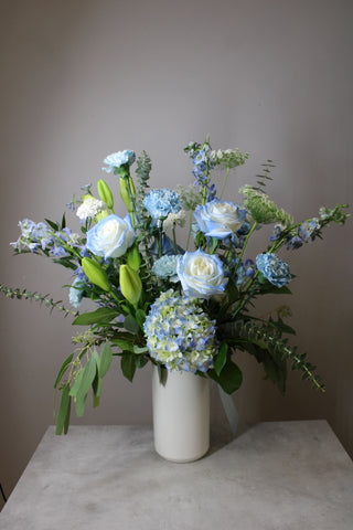 Blue & White Ceramic Vase Arrangement Vancouver