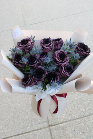 Smoky Purple Natural Rose Bouquet Vancouver