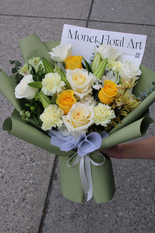 White & Green Designer's Choice Bouquet Vancouver