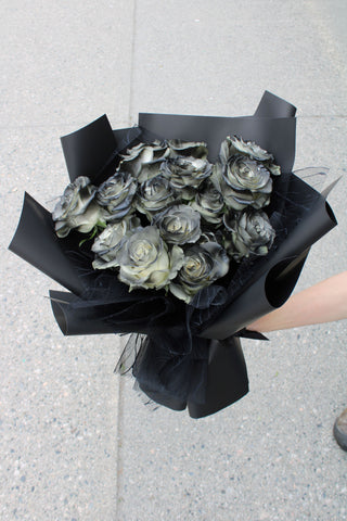 Tint Black Rose Bouquet Premium Bouquet Vancouver