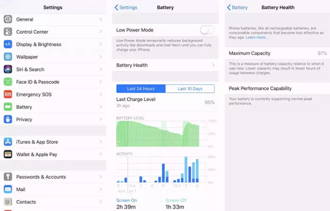 Check Battery Health in Iphone
