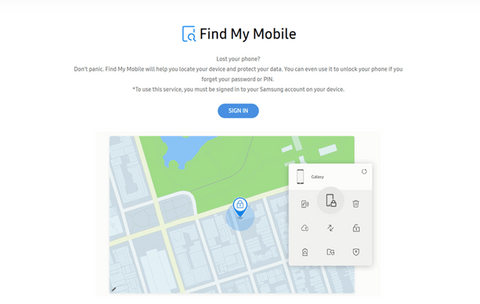 Remotely Unlocking with Samsung's Find My Mobile