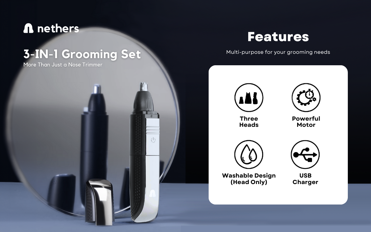 Nethers 3 IN 1 Nose and Ear Hair Trimmer 01