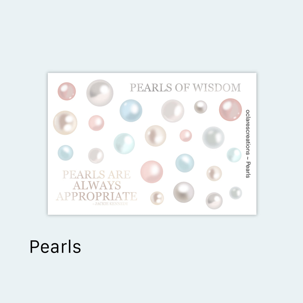 Pearls Sticker Sheet