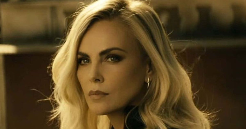 Charlize Theron The Boys Season 3 close wearing Edge Only 3D Pointed Lightning Bolt Earrings in sterling silver