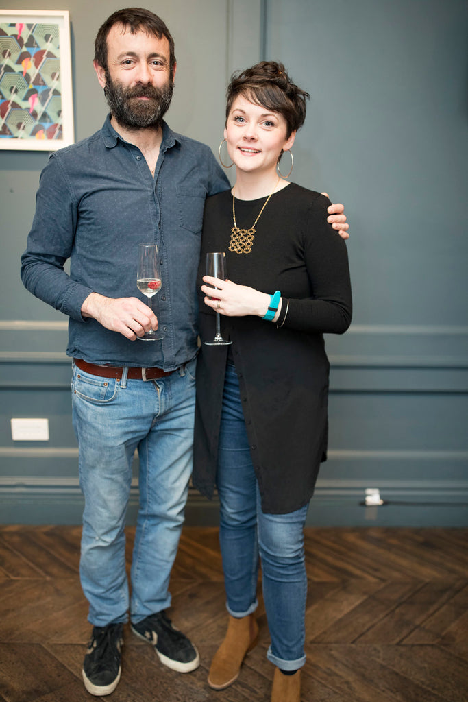  EOxLH Launch Andy Keeling and Danielle Lynch at the launch of Edge Only x Leah Hewson