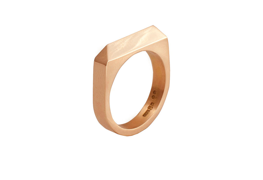 Edge_Only - 14ct Gold Rooftop Ring. recycled 14 carat gold