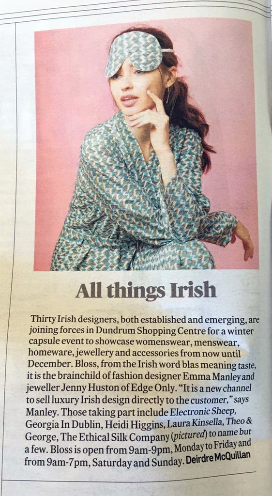 Irish Times - All things Irish. Bloss.  Co founded by Edge Only Jewellery designer Jenny Huston