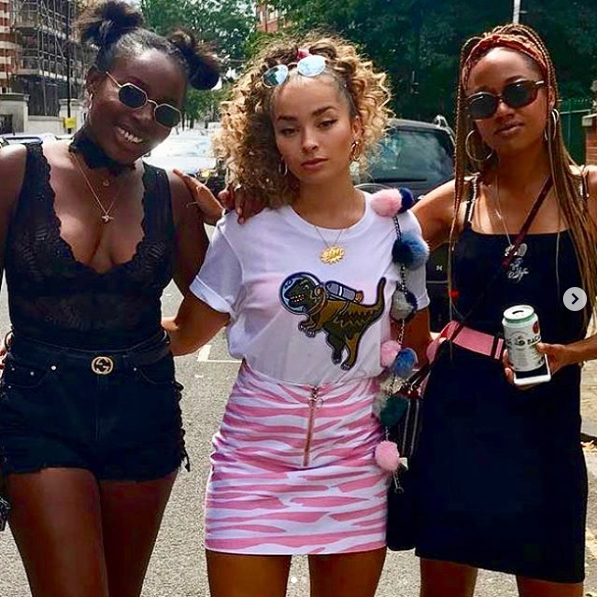 The stunning, mega talented, Ella Eyre wearing our BAM! Pendant Extra Large in gold vermeil to Wireless Festival last summer.