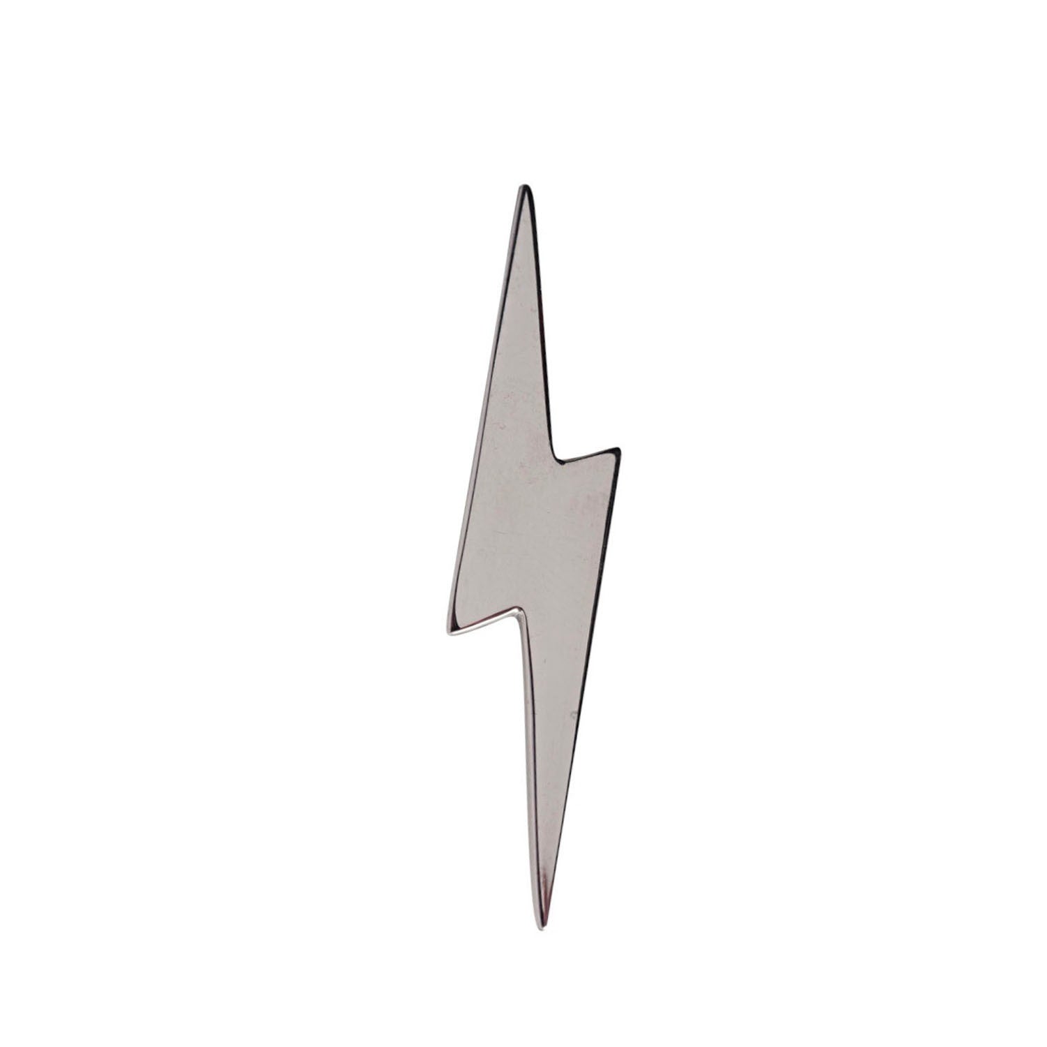 Pointed Lightning Bolt Pin in Sterling Silver | Edge Only Ireland