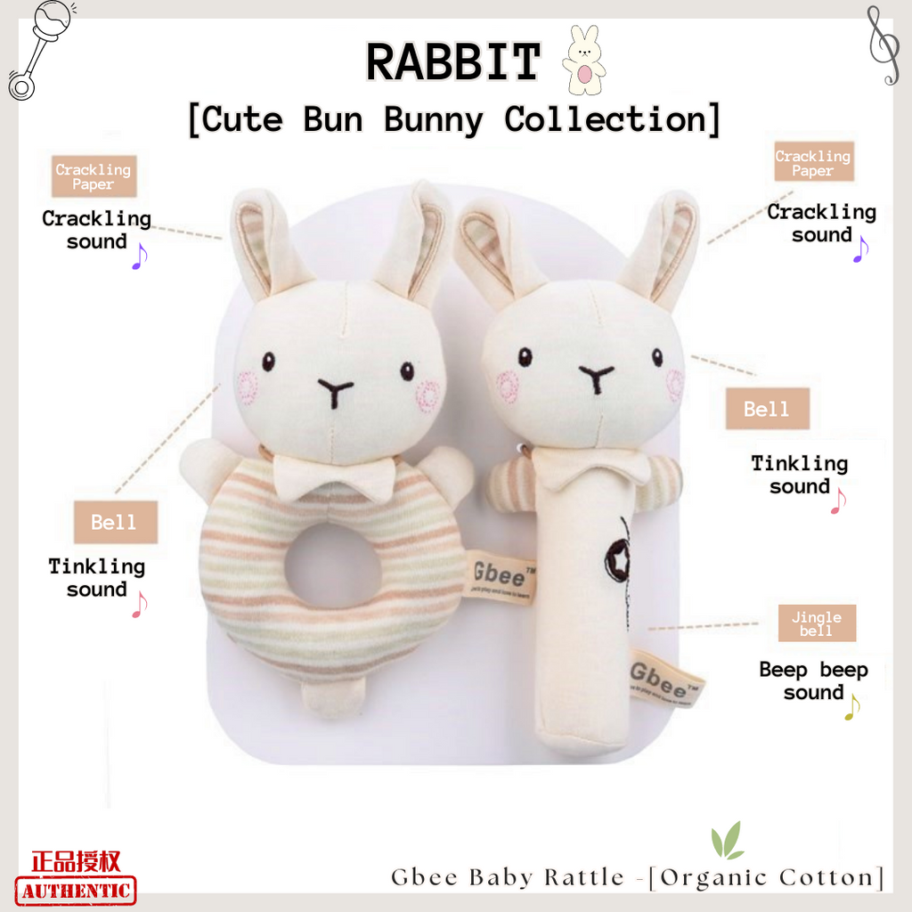 Gbee Baby Rattle -[Organic Cotton made] – MyBabyWork