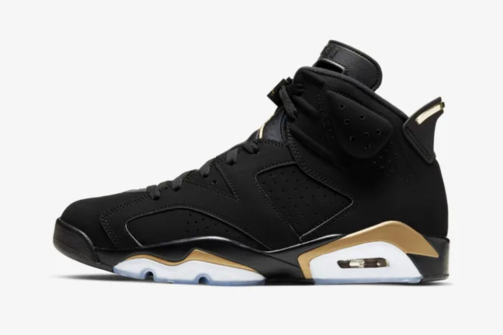 black and gold air jordan 6