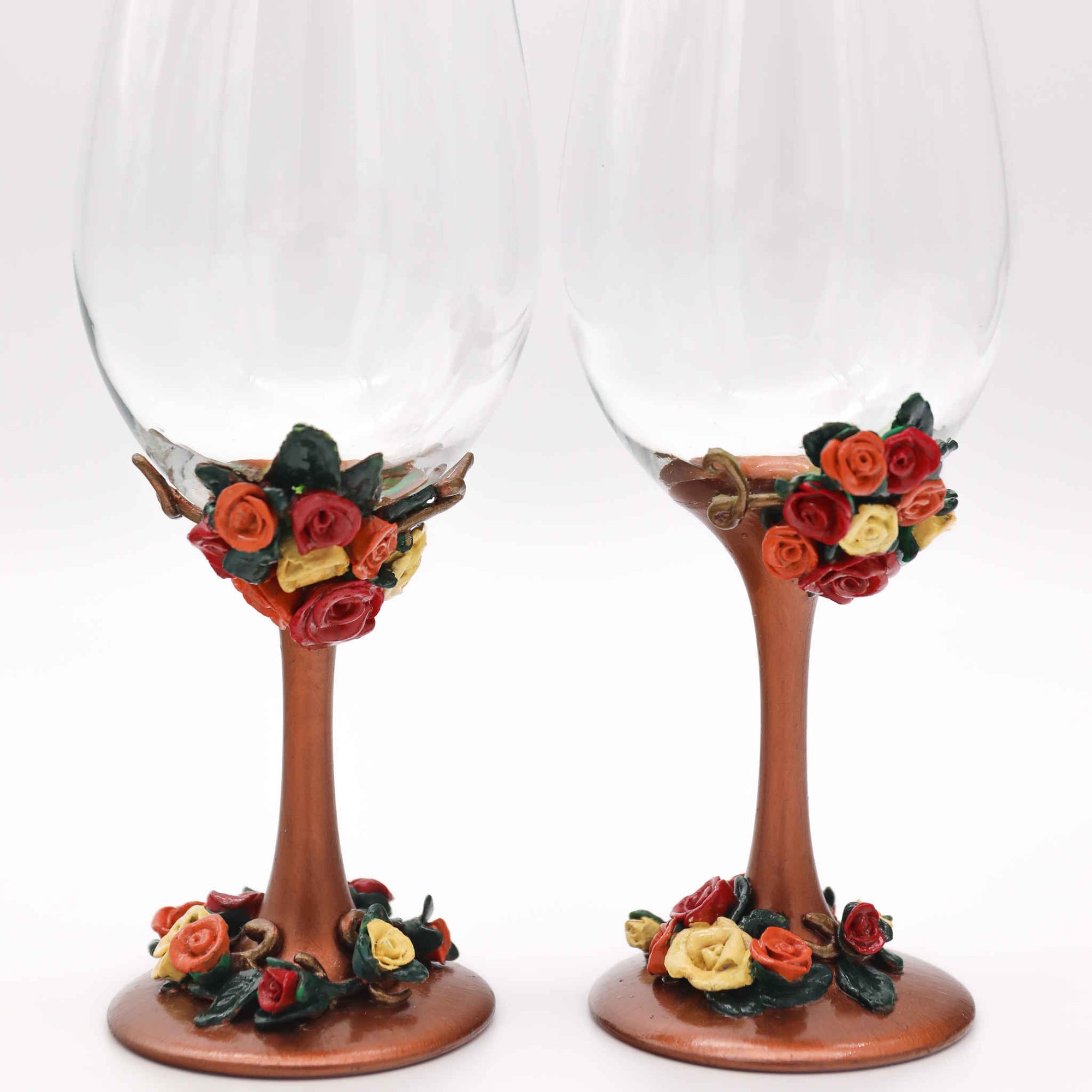 Victorian Wine Glass Set - Decorative Victorian Glass Gift Set for