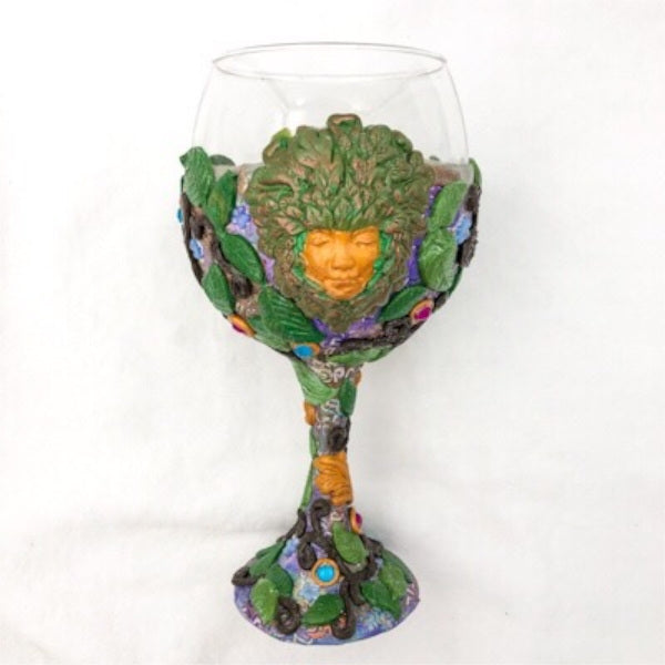 Pewter Floral Stemmed Goblets