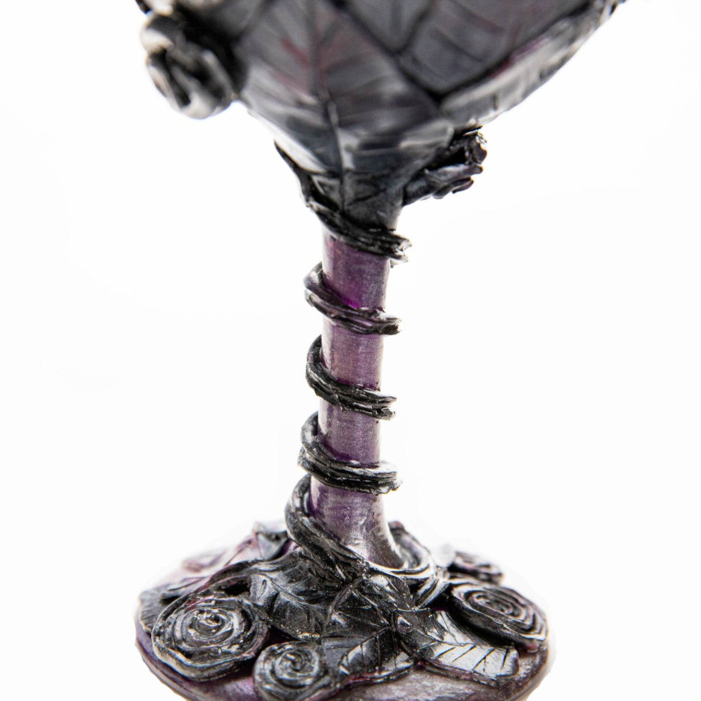 Pewter Floral Stemmed Goblets