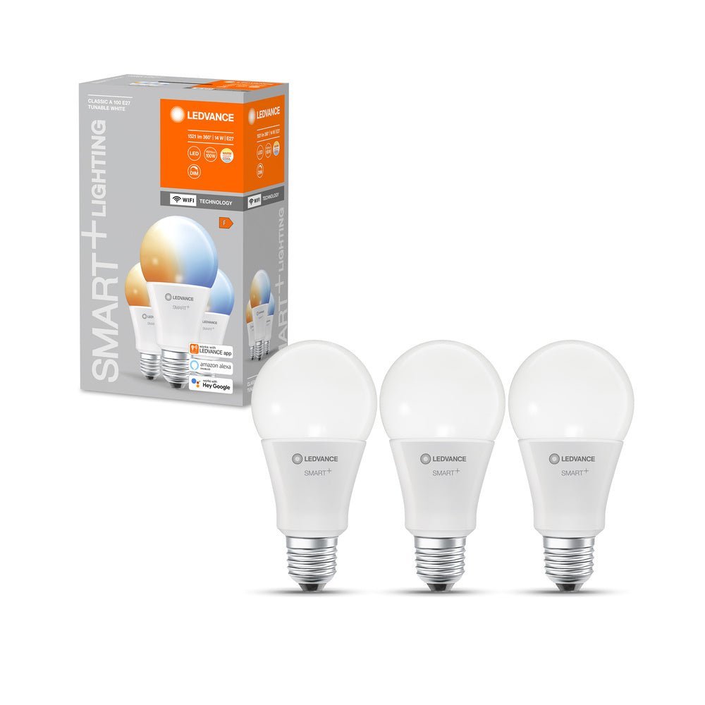 3x chytrá WiFi LED žárovka E27 14W CLASSIC nastavitelná bílá