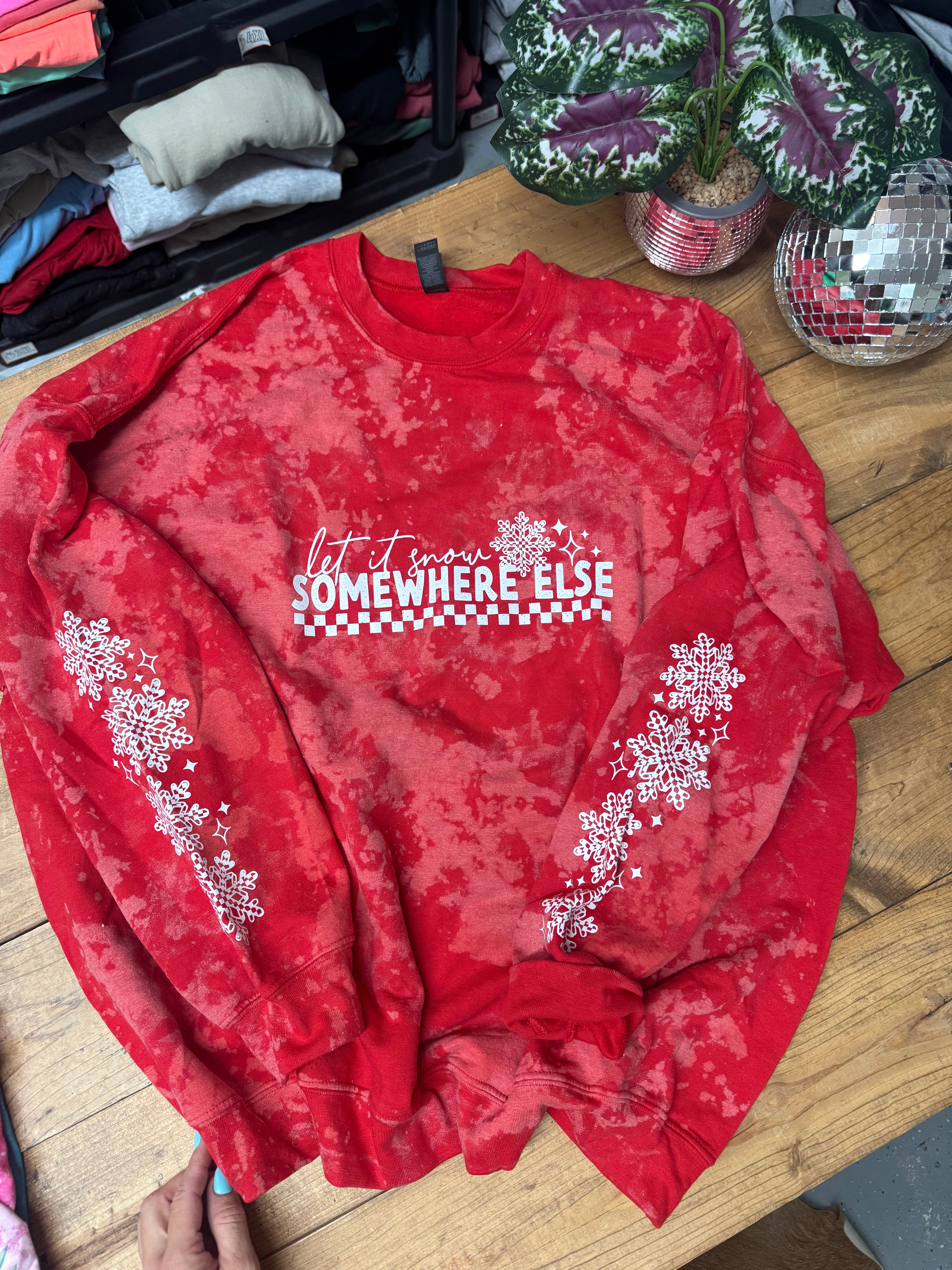 Size 3XL let it snow somewhere else crewneck sweater