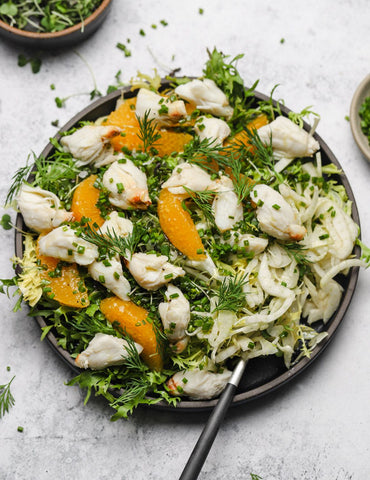 crab salad with citrus and fennel