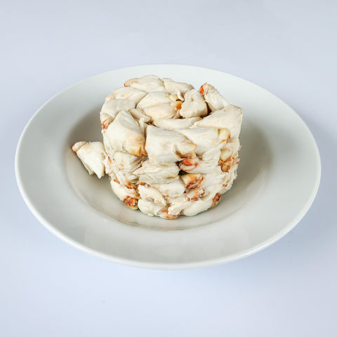 jumbo lump crab meat in a white bowl